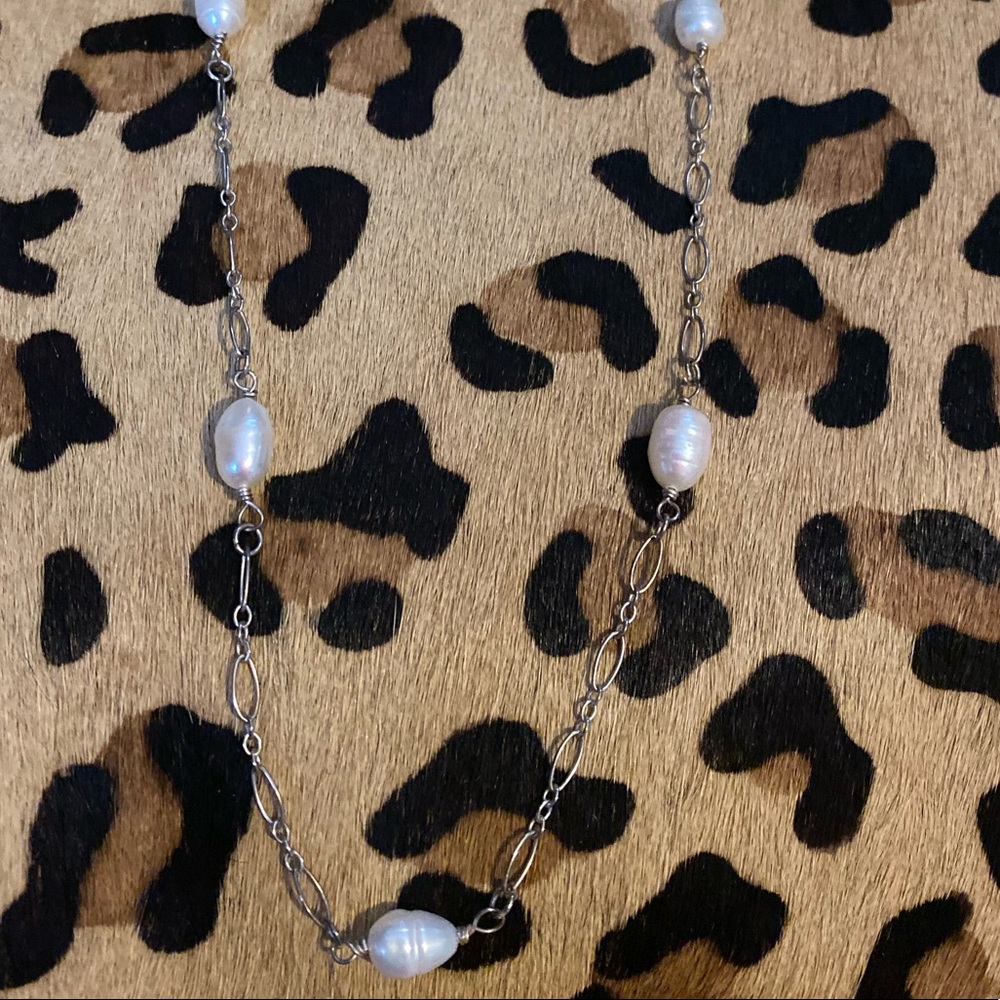 Fresh Water Pearls and Sterling Silver Necklace